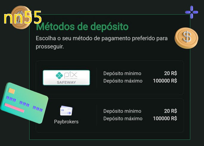 O cassino nn55bet oferece uma grande variedade de métodos de pagamento
